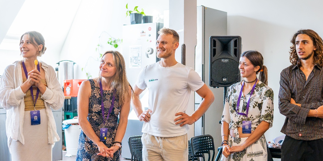 Groundwork participants gathered together during a Berlin immersion session